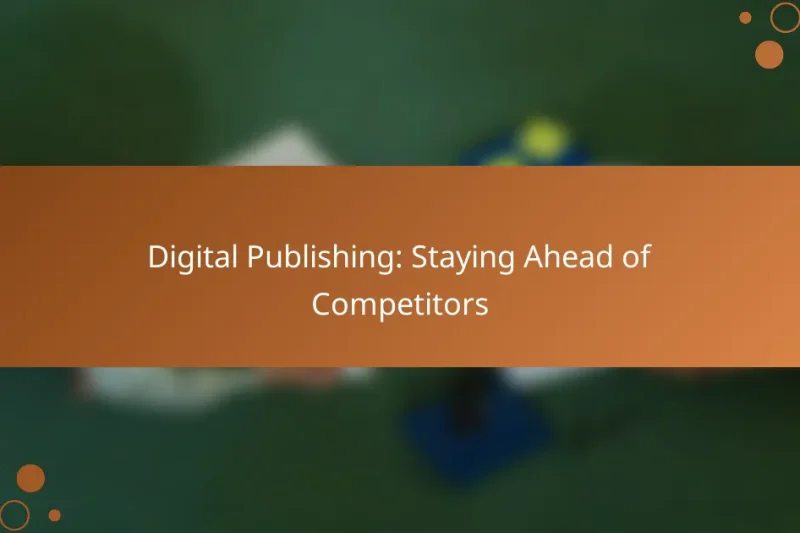 Digital Publishing: Staying Ahead of Competitors