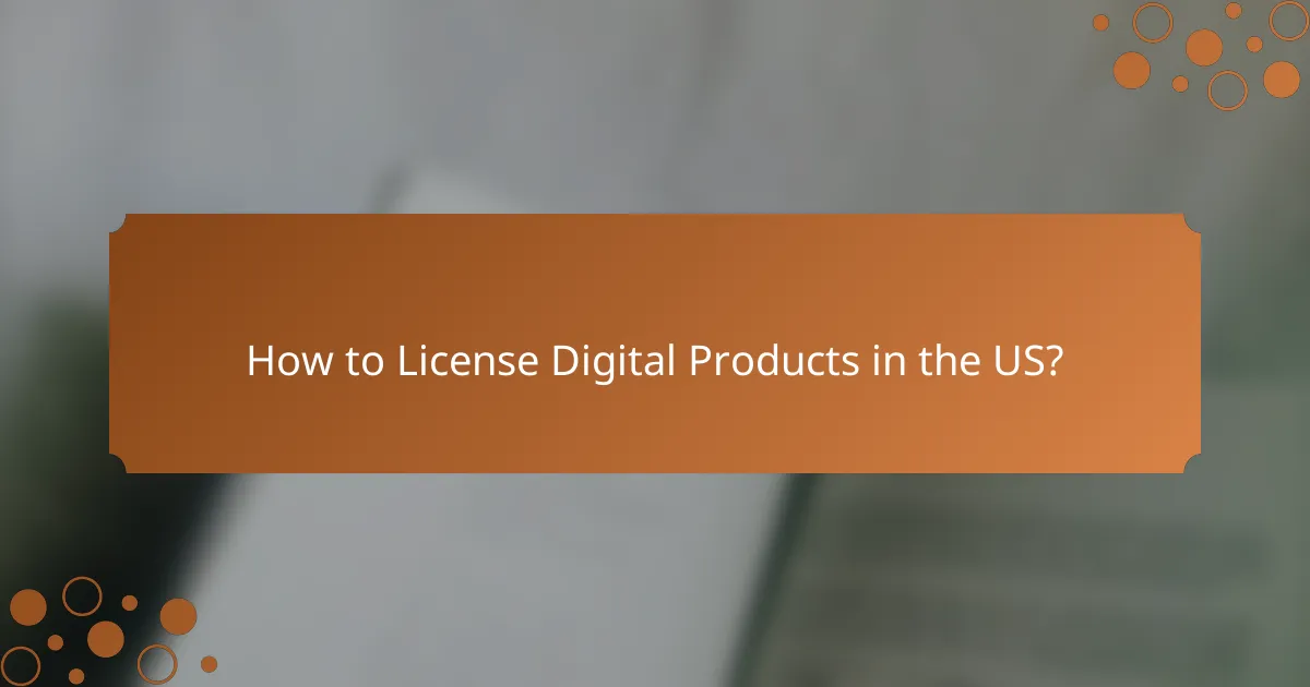 How to License Digital Products in the US?